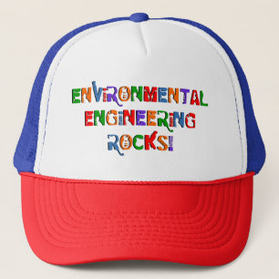 Environmental Engineering Rocks Text Trucker Hat