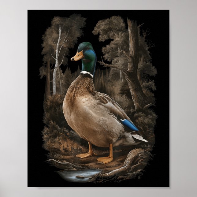 Environmental Protection Climate Action Mallard Du Poster (Front)