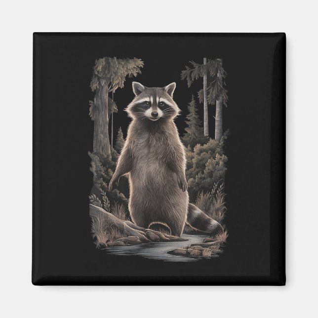 Environmental Protection Climate Action Racoon Gi Magnet (Front)