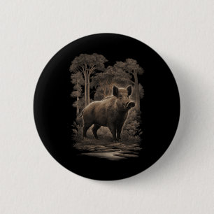 Environmental Protection Climate Action Wild Boar 6 Cm Round Badge