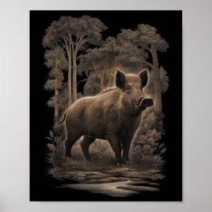 Environmental Protection Climate Action Wild Boar  Poster