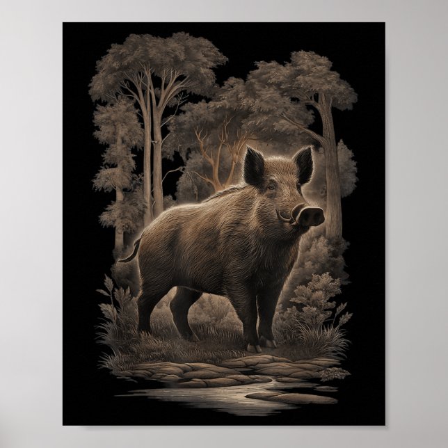 Environmental Protection Climate Action Wild Boar  Poster (Front)