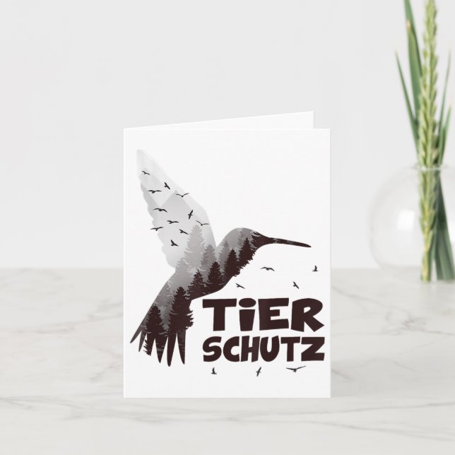 Environmental Protection Climate Protection Animal Card (Front)