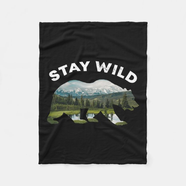 Environmental Protection Climate Protection Bear T Fleece Blanket (Front)