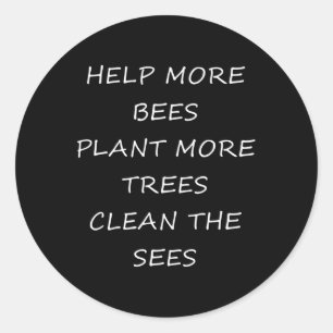 Environmental Protection - Help The Environment Lo Classic Round Sticker