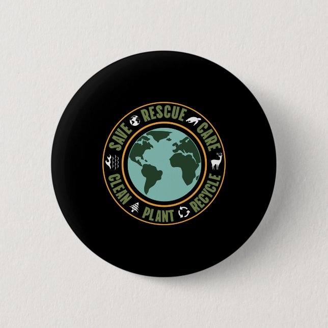 Environmental Protection, Nature Conservation, Oce 6 Cm Round Badge (Front)