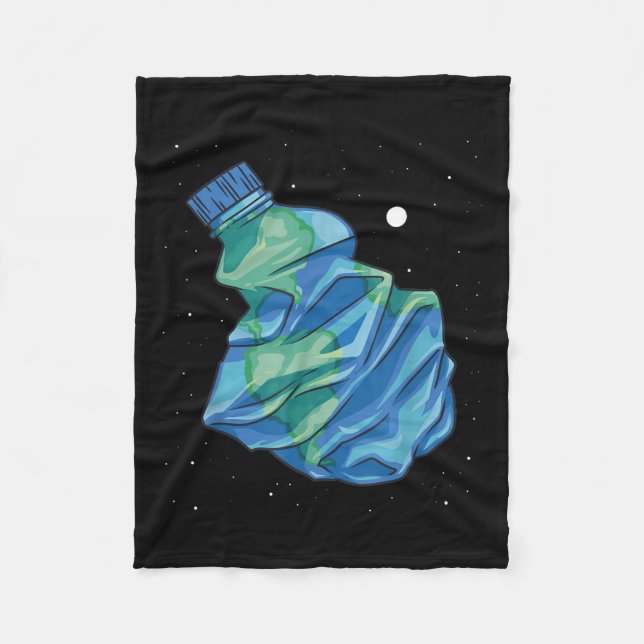 Environmental Protection, No Plastic Waste In The  Fleece Blanket (Front)