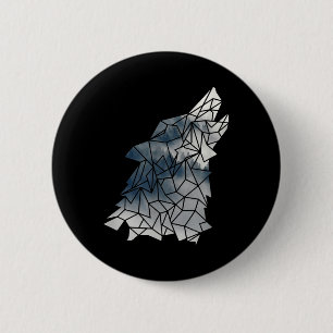 Environmental Protection Owo Mountains - Wolf Silh 6 Cm Round Badge