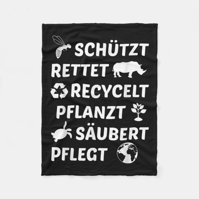 Environmental Protection Recycled Climate Protecti Fleece Blanket (Front)