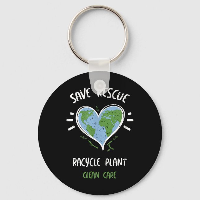 Environmental Protection_ Save Rescue Racycle P... Key Ring (Front)