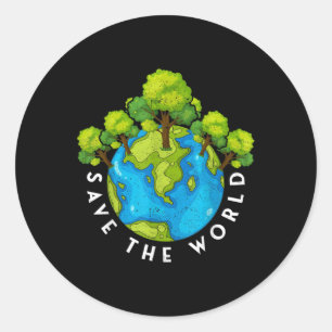 Environmental Protection Save The World Classic Round Sticker