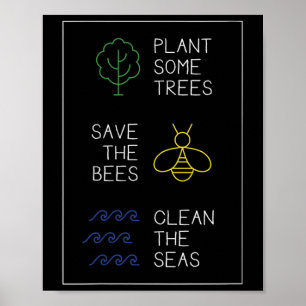 Environmental Protection Saying, Plant Trees, Save Poster