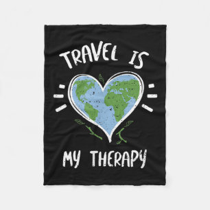 Environmental Protection_ Travel Is My Therapy - E Fleece Blanket