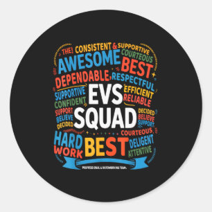 Environmental Services Squad Week Appreciation Fun Classic Round Sticker