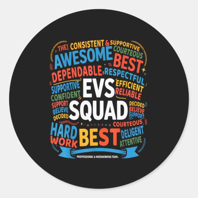 Environmental Services Squad Week Appreciation Fun Classic Round Sticker (Front)