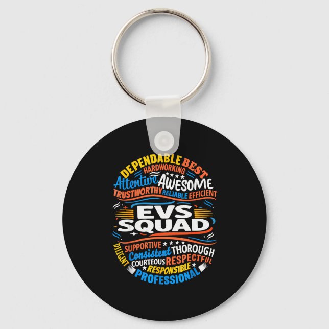 Environmental Services Squad Week Appreciation Fun Key Ring (Front)