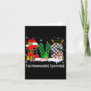 Environmental Specialist Christmas Lights Red Plai Card