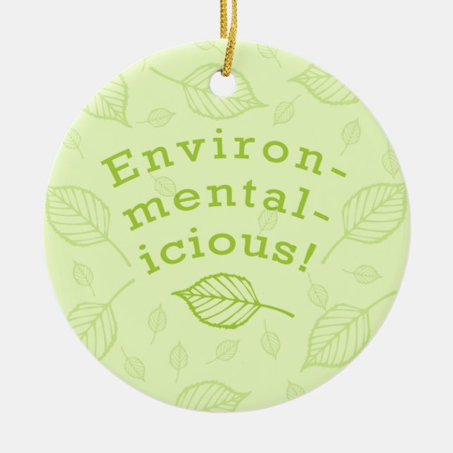 Environmentalicious Ceramic Tree Decoration (Front)