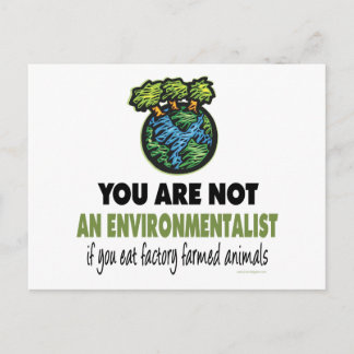 Environmentalist = Vegan, Vegetarian Postcard