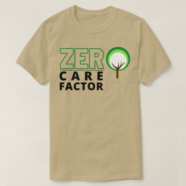 Environmentalist Zero Care Factor Renewable Energy T-Shirt (Design Front)