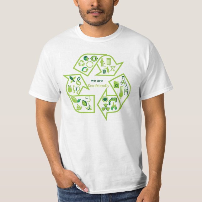 Environmentally eco-friendly green T-shirt (Front)