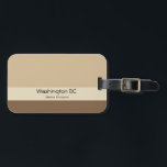 Environmentally friendly colours for Travel lovers Luggage Tag<br><div class="desc">Cute minimalist  earth tone,  natural brown for environmentally friendly persons. Have a nice trip!</div>