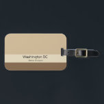 Environmentally friendly colours for Travel lovers Luggage Tag<br><div class="desc">Cute minimalist  earth tone,  natural brown for environmentally friendly persons. Have a nice trip!</div>