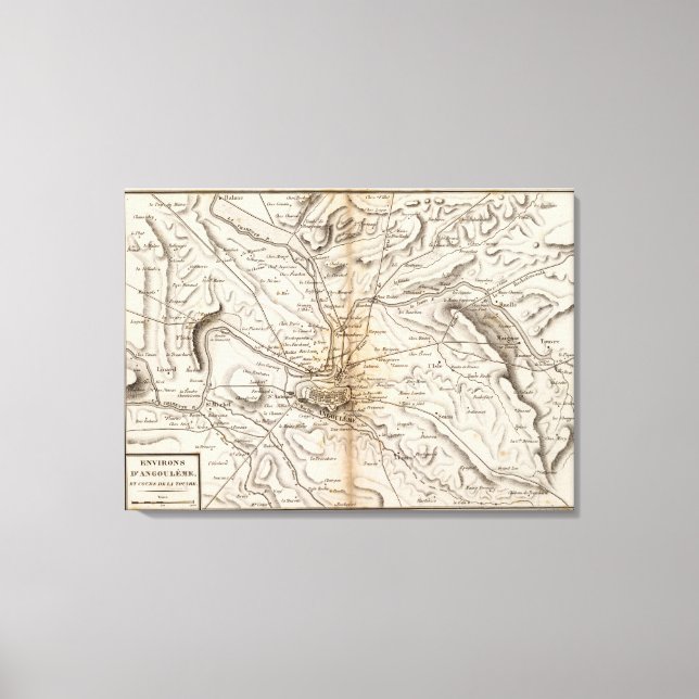 Environs d'Angouleme Canvas Print (Front)