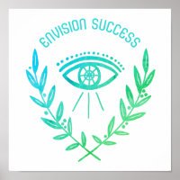 ENVISION SUCCESS Motivation Inspirational Boho Eye