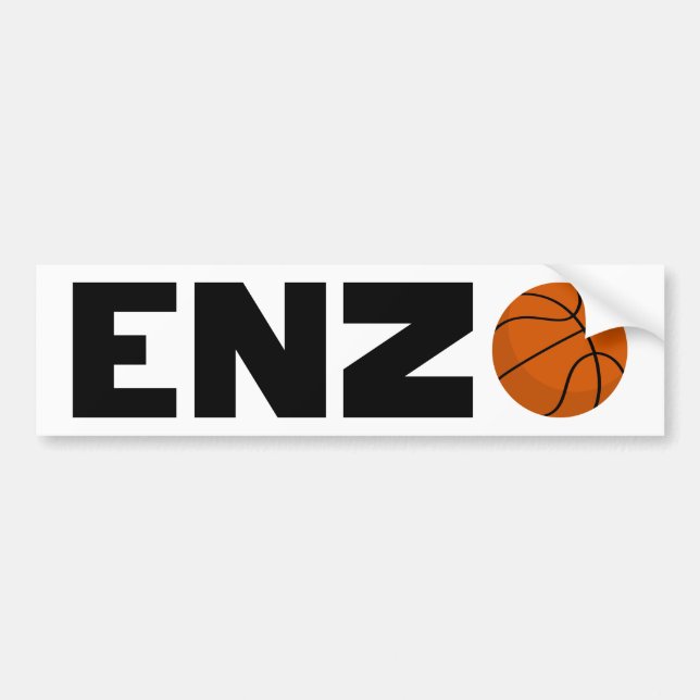 Enzo Basketball Bumper Sticker (Front)