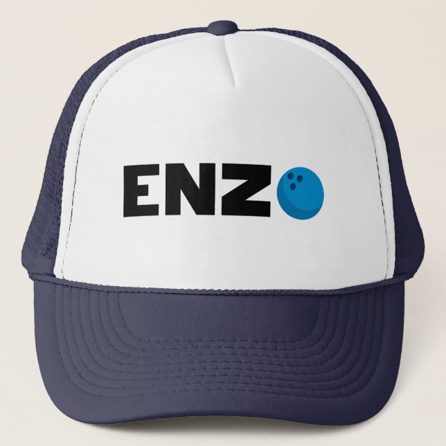 Enzo bowling trucker hat (Front)