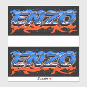 Enzo First Name Graffiti Sticker
