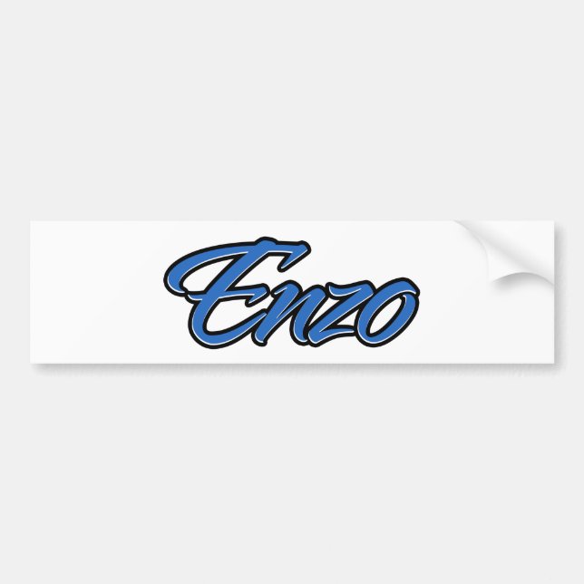 Enzo Name blue Aufkleber Sticker Autoaufkleber (Front)