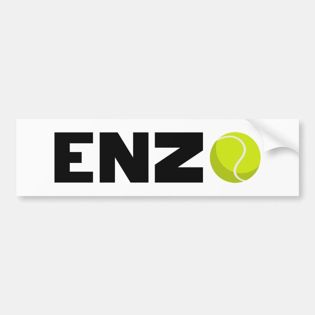 Enzo Tennis Bumper Sticker (Front)