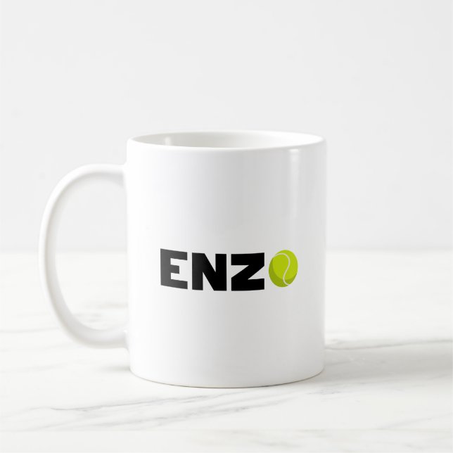 Enzo Tennis Coffee Mug (Left)