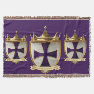 EOC Priest Crest design purple Throw Blanket