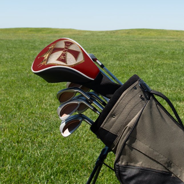 EOC RED RayEl Crest design  Golf Head Cover (In Situ)