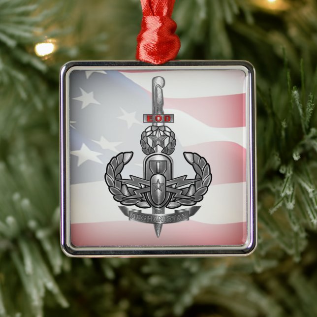 EOD Afghanistan Veteran  Metal Tree Decoration (Tree)