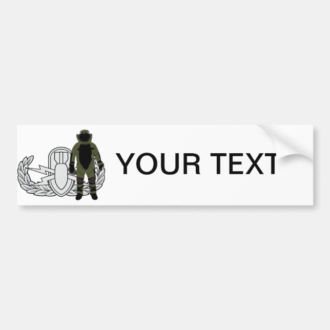 EOD Bomb Suit Bumper Sticker (Front)