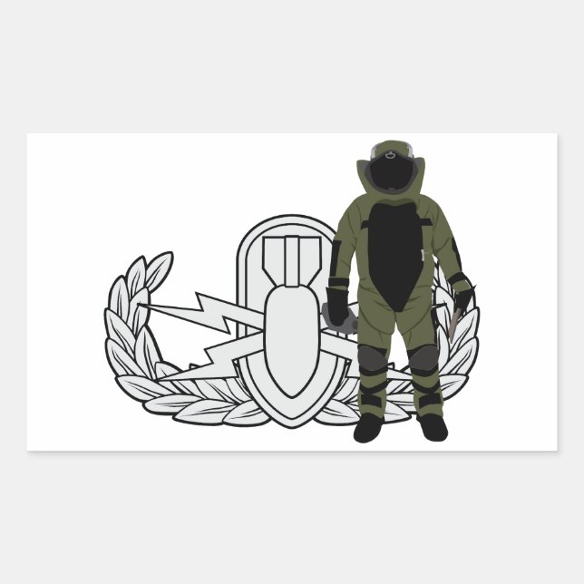 EOD Bomb Suit Rectangular Sticker (Front)