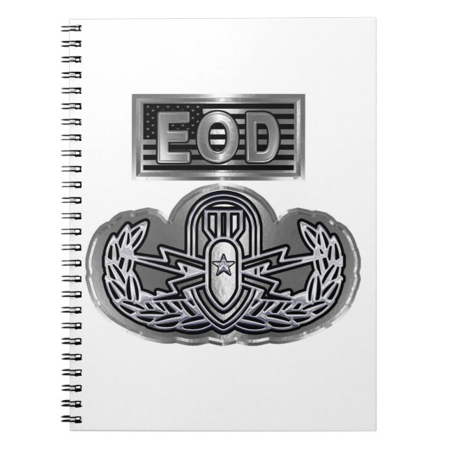 EOD Explosive Ordnance Disposal  Notebook (Front)