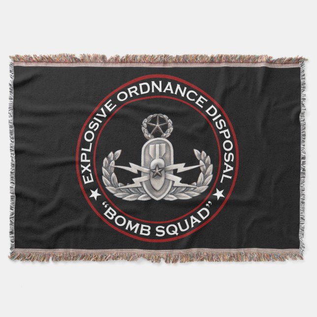 EOD Master Bomb Squad Throw Blanket (Front)