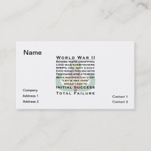 EOD Master WWII Business Card