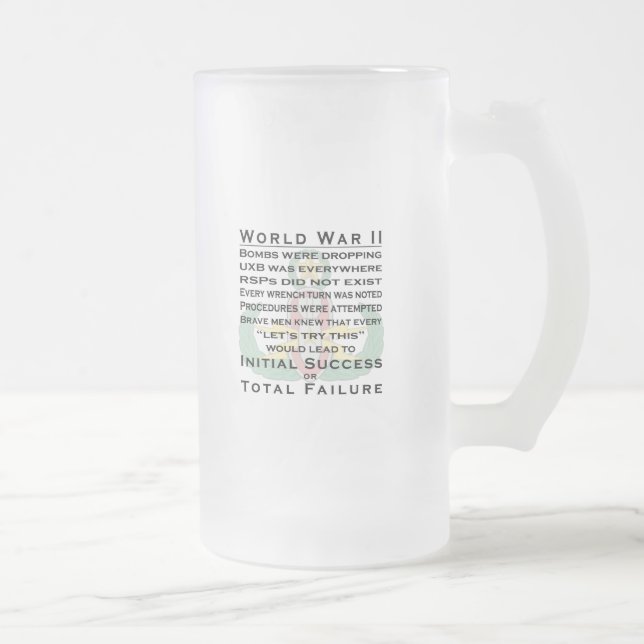 EOD Master WWII Frosted Glass Beer Mug (Right)