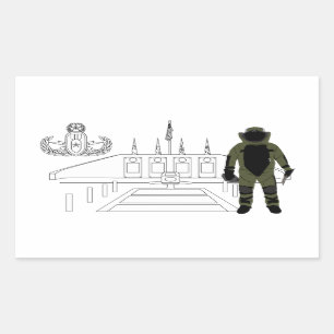 EOD Memorial Bomb Suit Rectangular Sticker