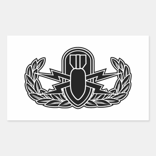 EOD stencil Rectangular Sticker (Front)