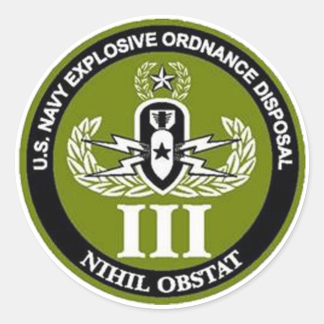 EODMU3 CLASSIC ROUND STICKER (Front)