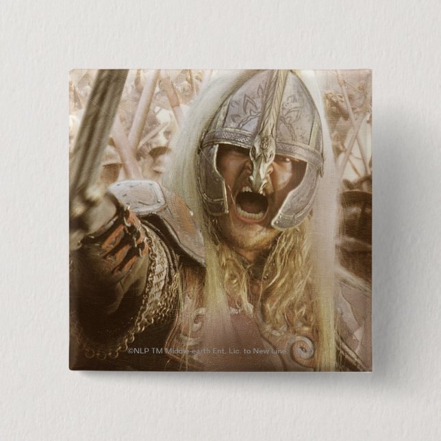 Eomer with Helmet 15 Cm Square Badge (Front)