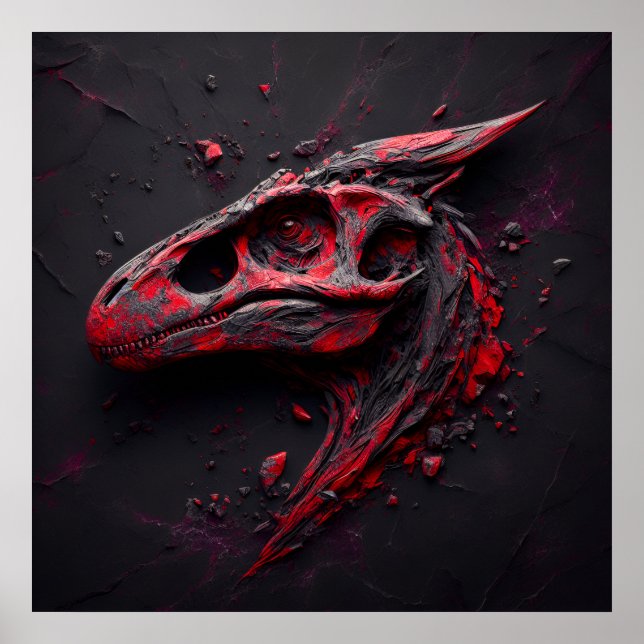 Eons in Crimson Charcoal - The Genius Of The AI Poster (Front)