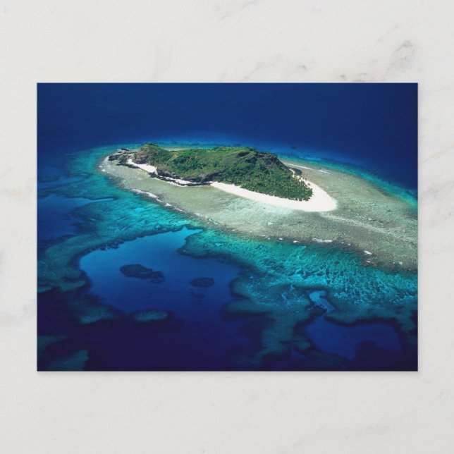 Eori Island, Mamanuca Islands, Fiji - aerial Postcard (Front)